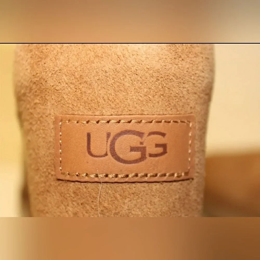 UGG Australia Classic Femme Toggle Sheepskin Suede Wedge Platform Boot 8